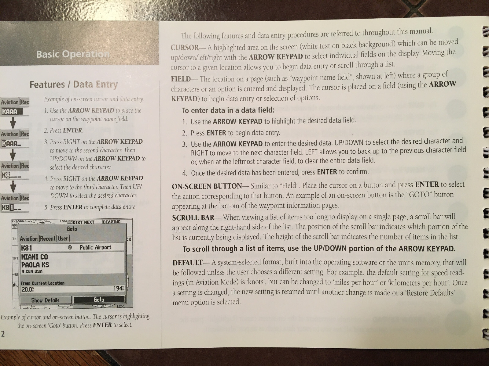 Garmin GPSMAP 196 Pilot's Guide