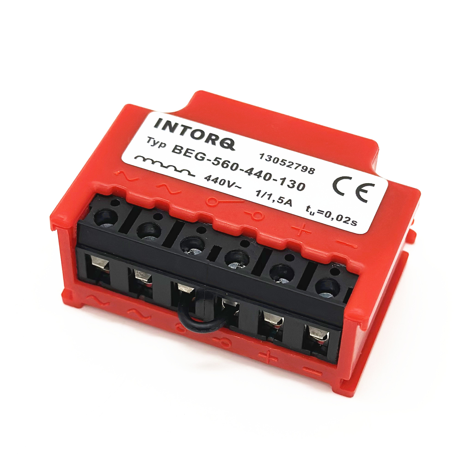 INTORQ 13052798 BEG-560-440-130 440V~ 1/1,5A tu=0.02s Excitation Brake Rectifier