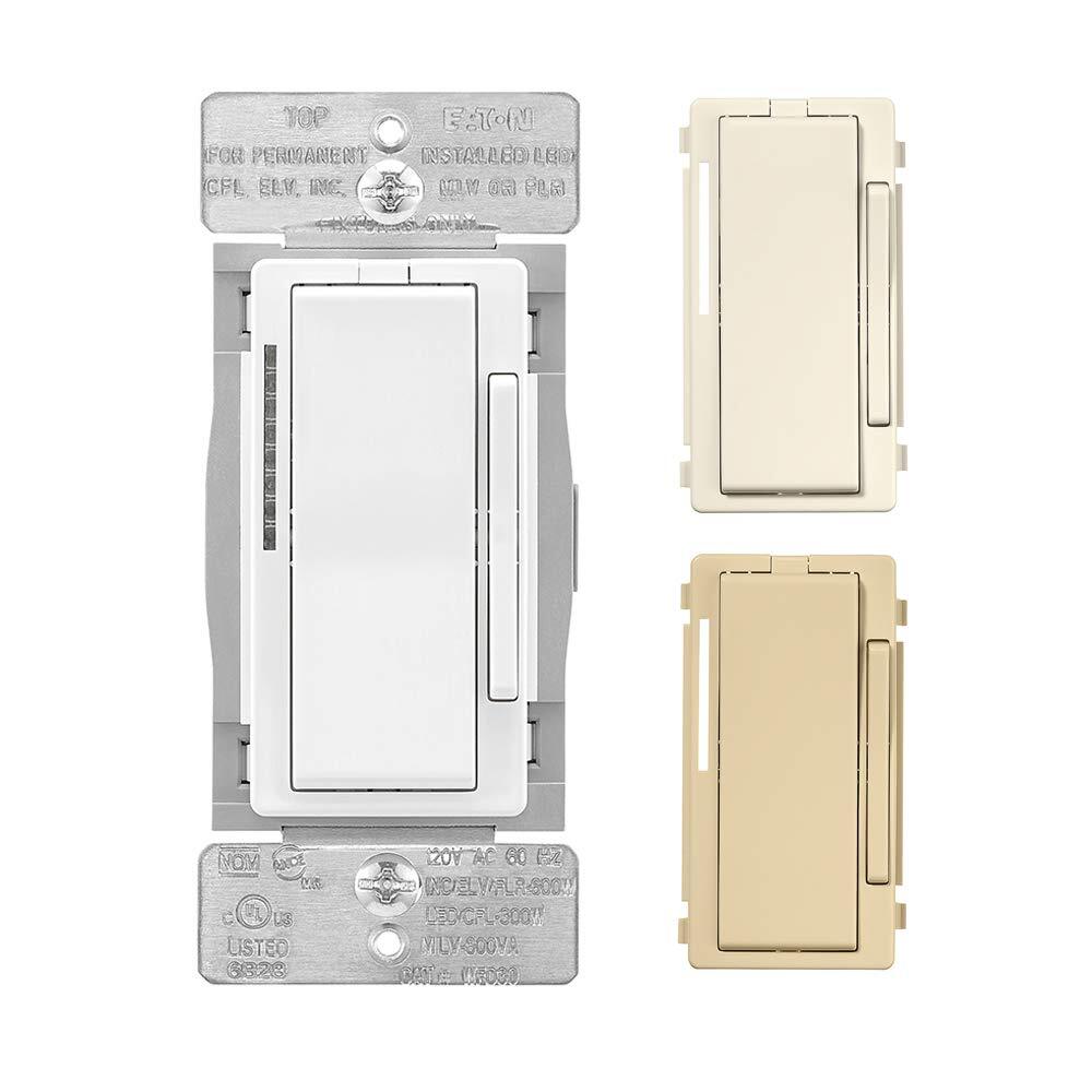 Eaton WFD30-C2 Wi-Fi Smart Universal Dimmer Works with Alexa, Color Change Kit