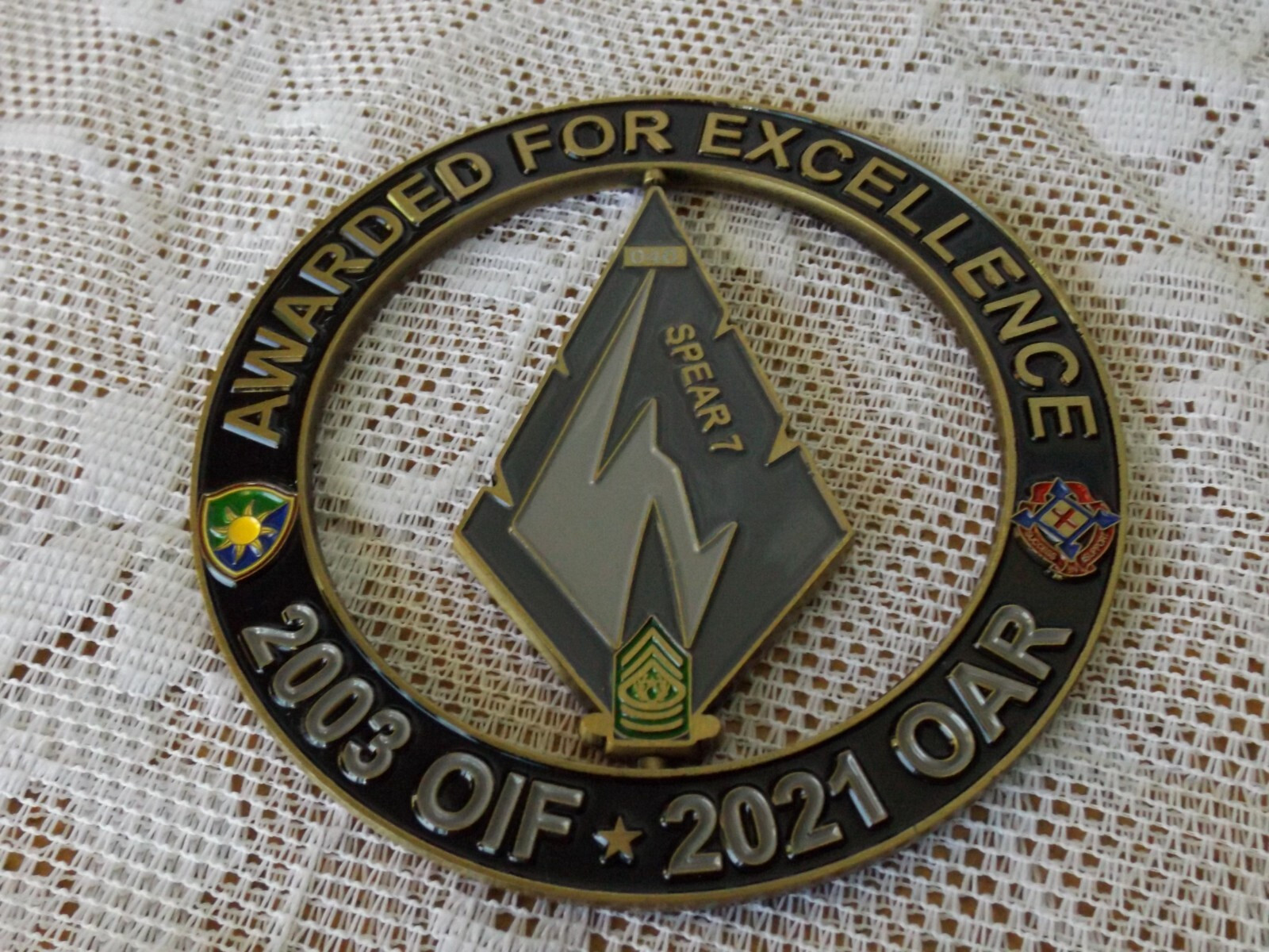 OIF OAR SPEAR 6 SPEAR 7 AWARD FOR EXCELLENCE 50TH REGIONAL SUPPORT GROUP