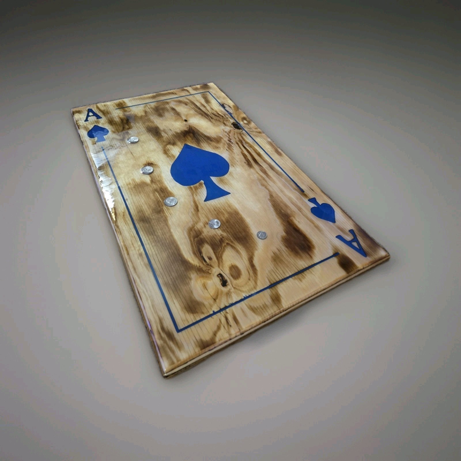 Ace of Spades Poker Gameroom Man Cave- Epoxy Resin Painting Art