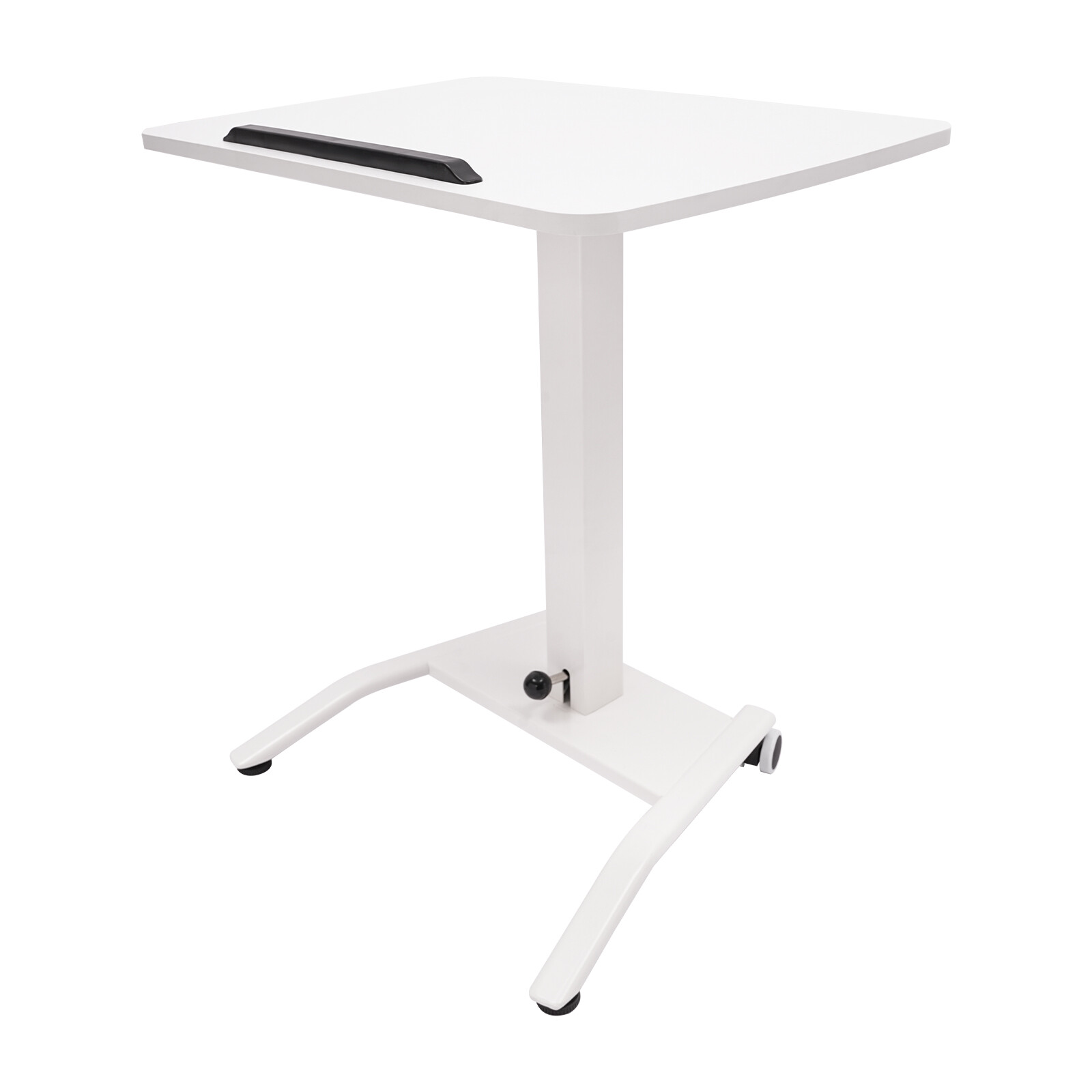 Adjustable 10??-30?? Rolling Podium Desk Standing Lifting Computer Desk White