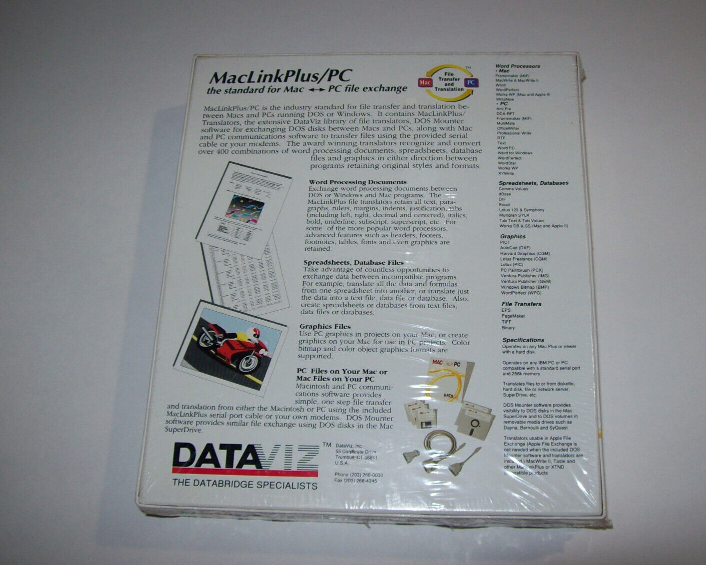 Mac Link Plus PC Version 6: Mac and PC File Exchange Software, NEW OLD STOCK