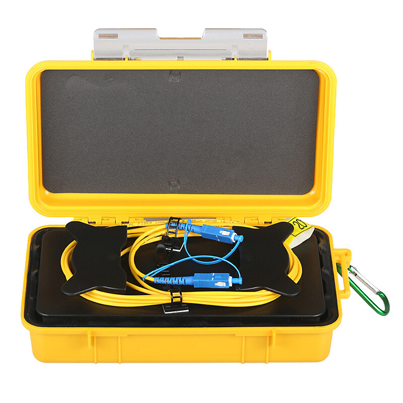 OTDR Launch Cable Box Fiber Rings Dead Zone Eliminator Single Mode 0.5/1/ 2km FC