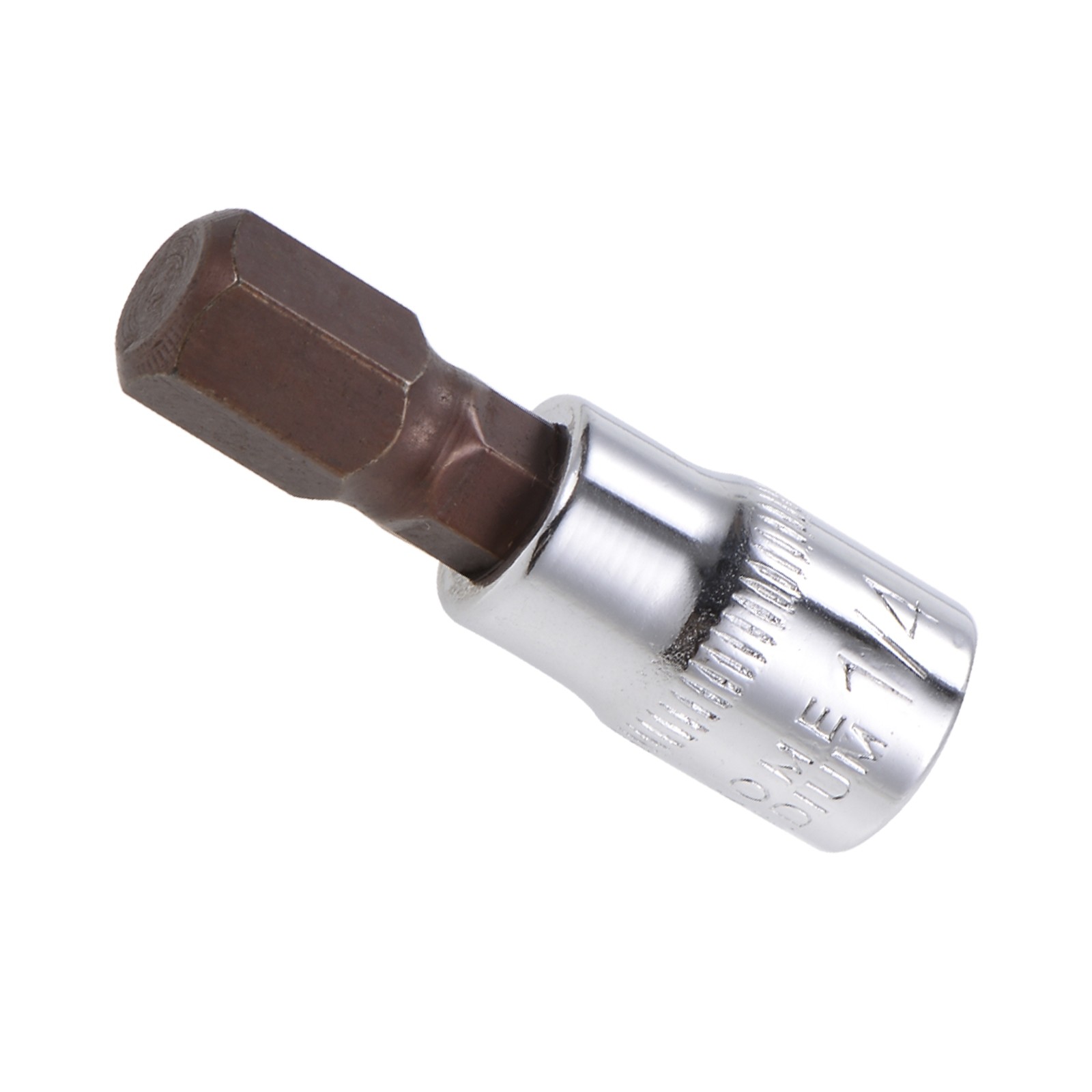 Hex Bit Socket H8 (8mm) Bit 1/4" Drive 1.5" L S2 Alloy Steel CR-V Socket