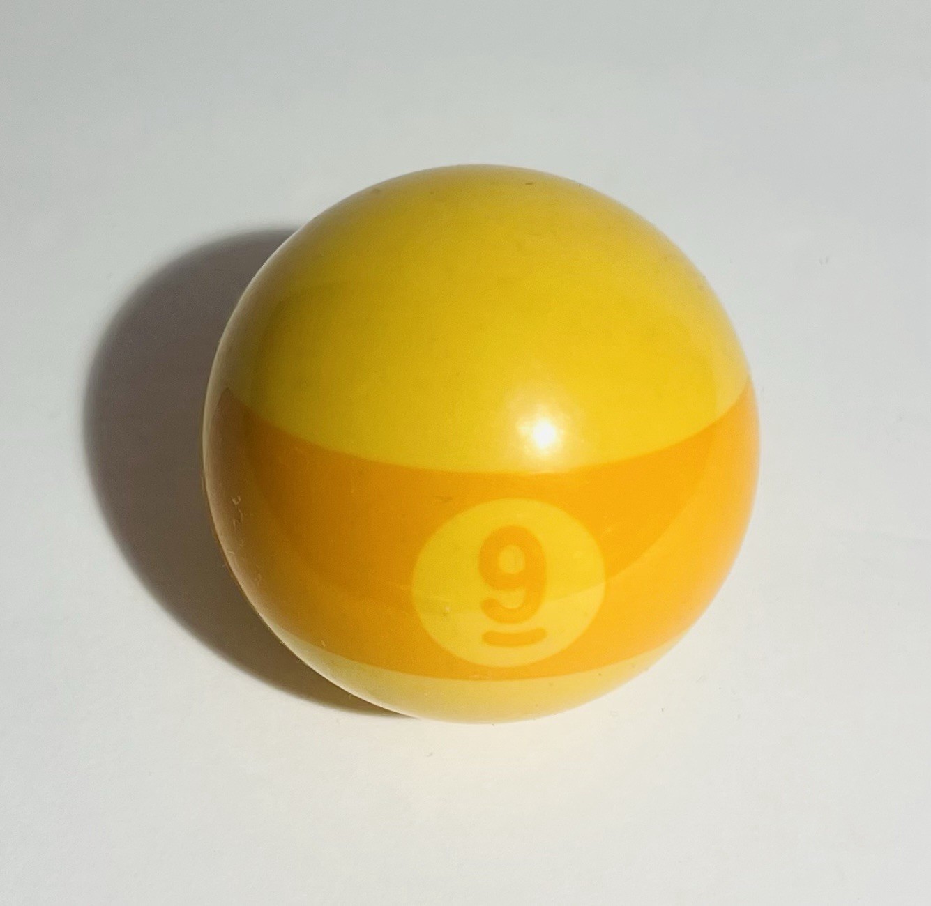 Vintage Pool Ball Number 9 Yellow Broken Striped Replacement