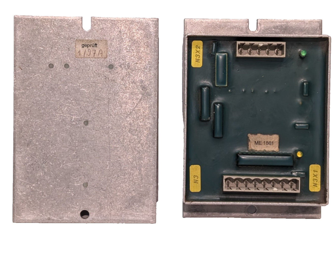 Lot of 2: ME-1861 Industrial Circuit Control Board Metal Housing Assemblies