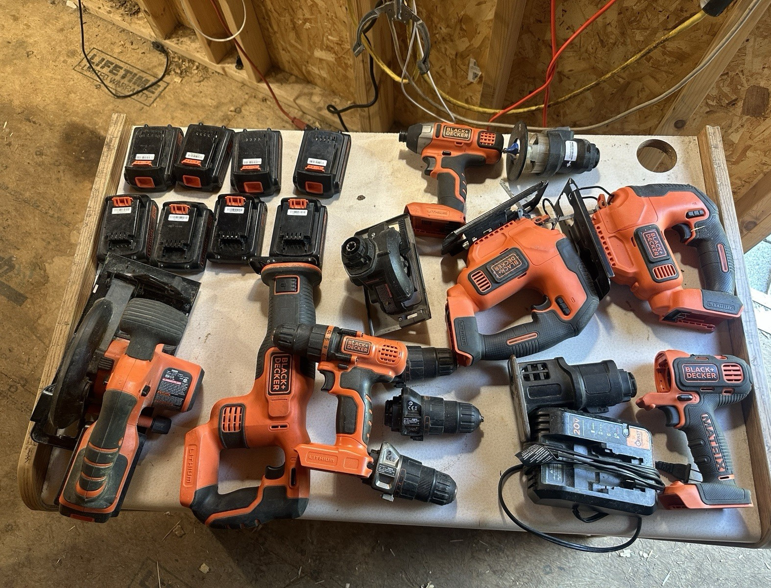 BLACK+DECKER 20V MAX Li-Ion Cordless Power Tool Set, 6 Tools, 8 Batteries