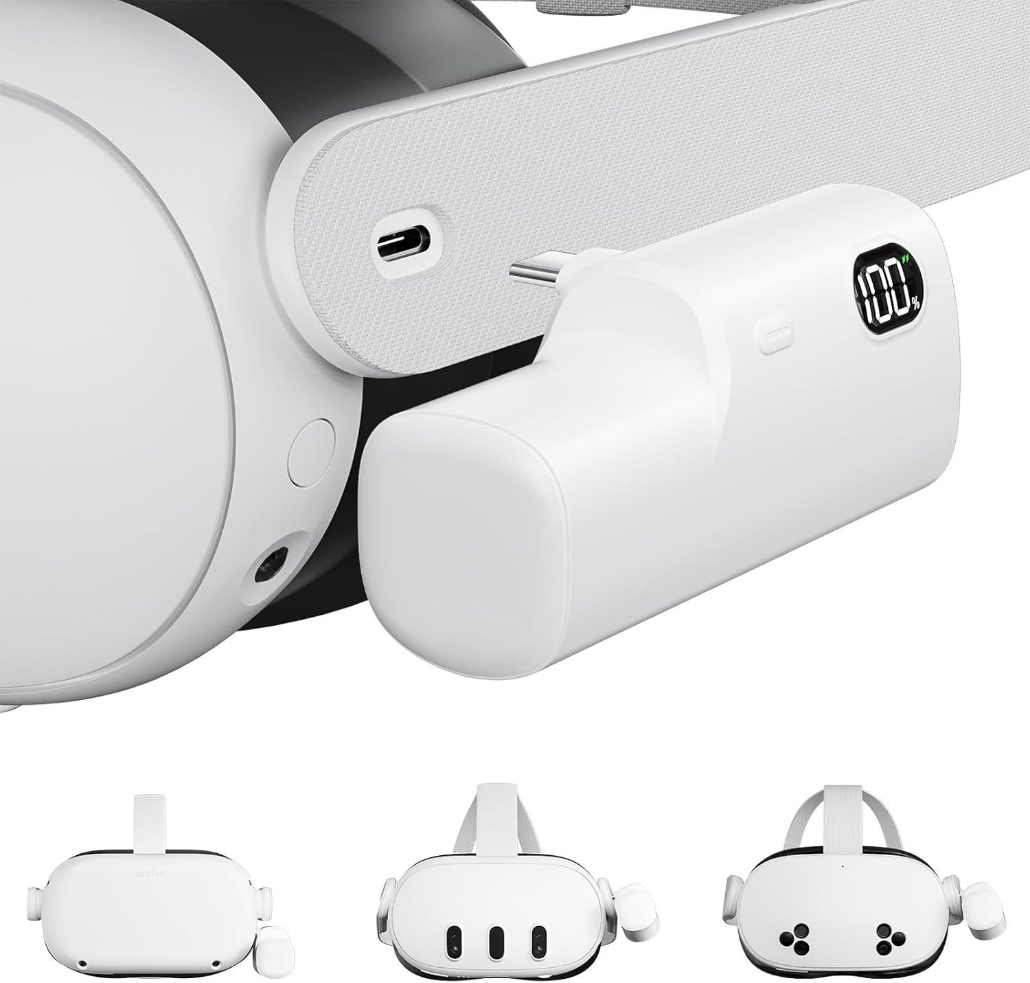 Battery Pack for Meta Quest 3/3S and 2, Accessories for Oculus Quest 2/3/3S, 500