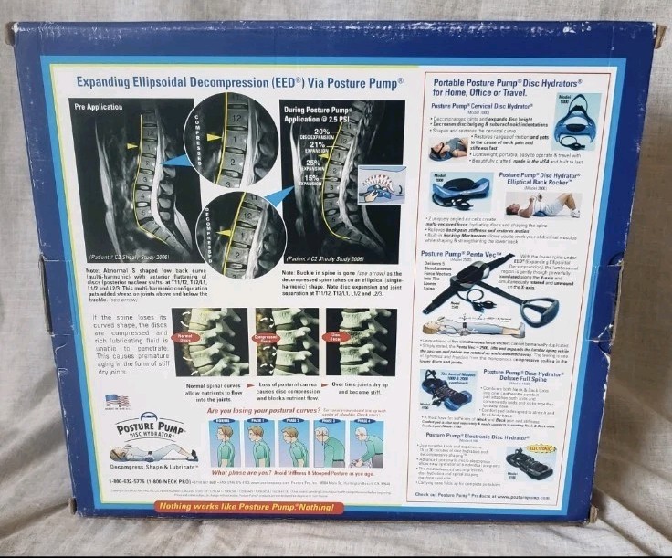 Posture Pump * Disc Hydrator * Elliptical Rocker * Back * Model 2000 *
