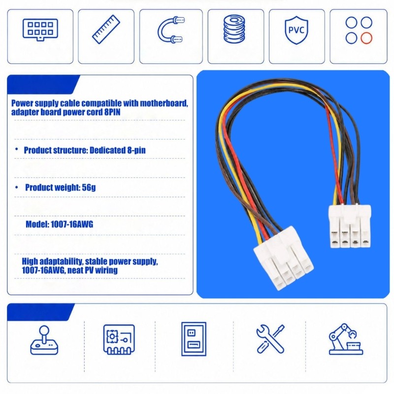 JVS Power Supply Cable For Naomi Mainboard Stable Current Transmission