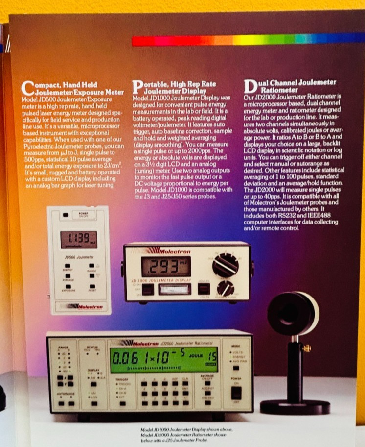 Molectron Laser Detectors & Instrumentation Catalog.