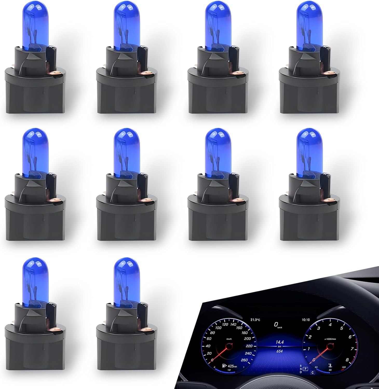 T5 Dash Instrument Cluster Bulb, 12V 1.2W High Brightness Air Conditioner Indica