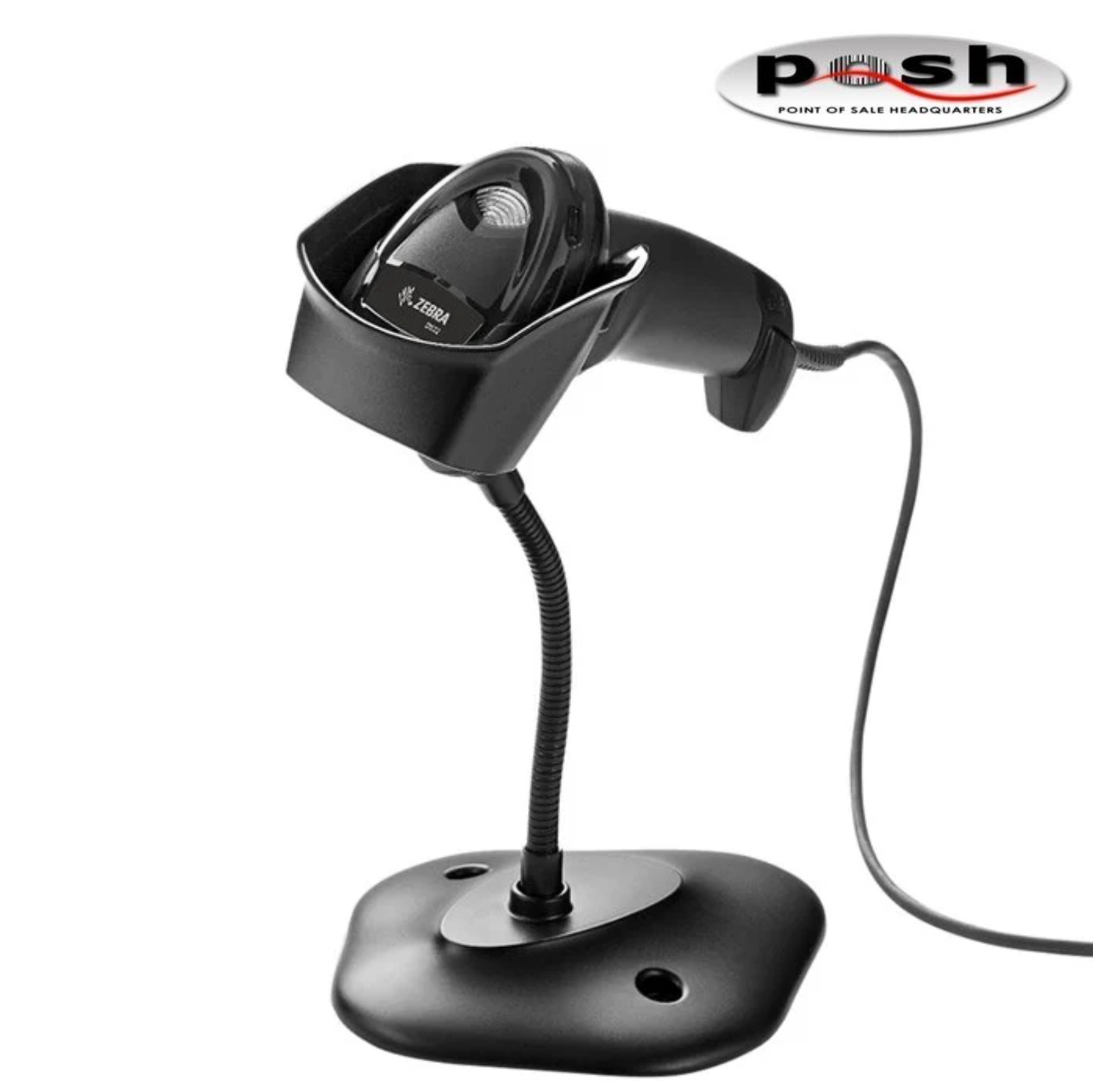 NEW Zebra LI2208-SR USB 1D Barcode Scanner w/ Stand Kit - LI2208-SR7U2100SGW