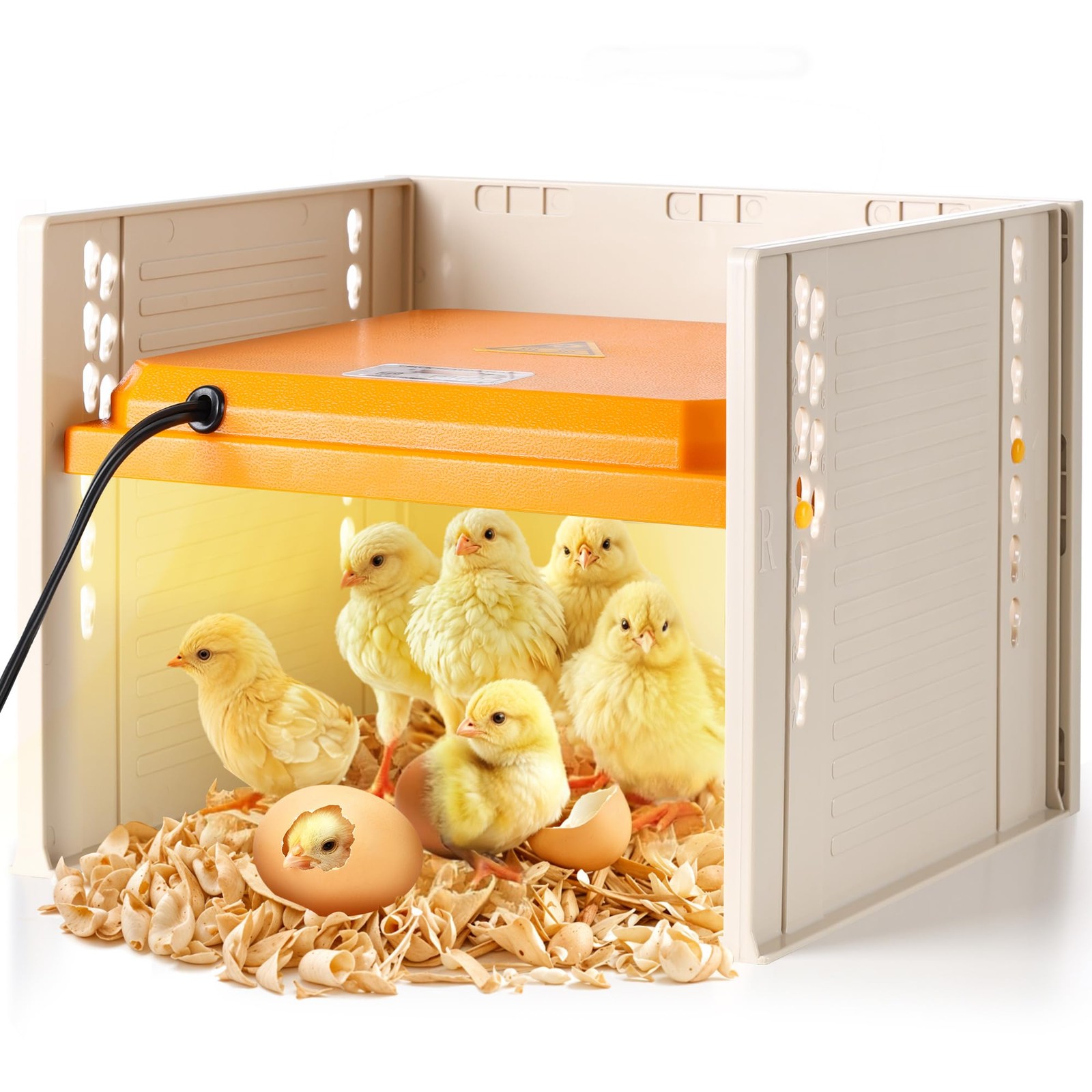 Chick Brooder, Chicken Brooder Heating Plate for Chicks with Adjustable Beige