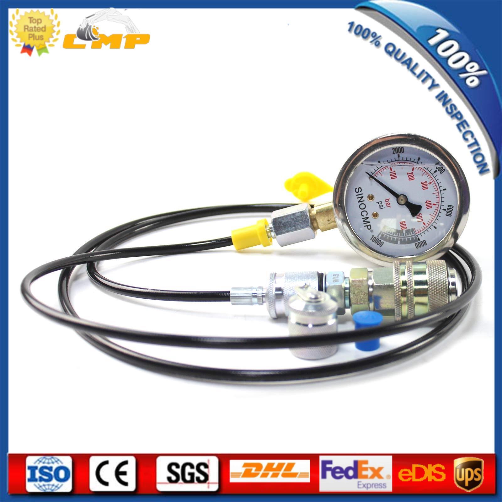 60Mpa Hydraulic Pressure Test Coupling Kit Pressure Gauge Manometer Tester