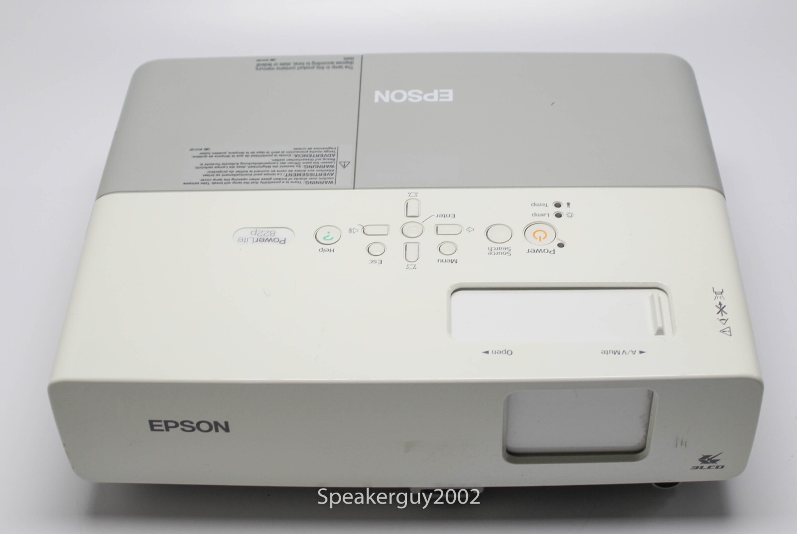 Epson PowerLite 822P Projector / EMP-822 / 0392L -- CC