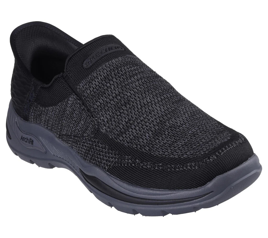Skechers Shoes Men Black Slip Ins Arch Fit Comfort Dress Relaxed Easy Fit 205202