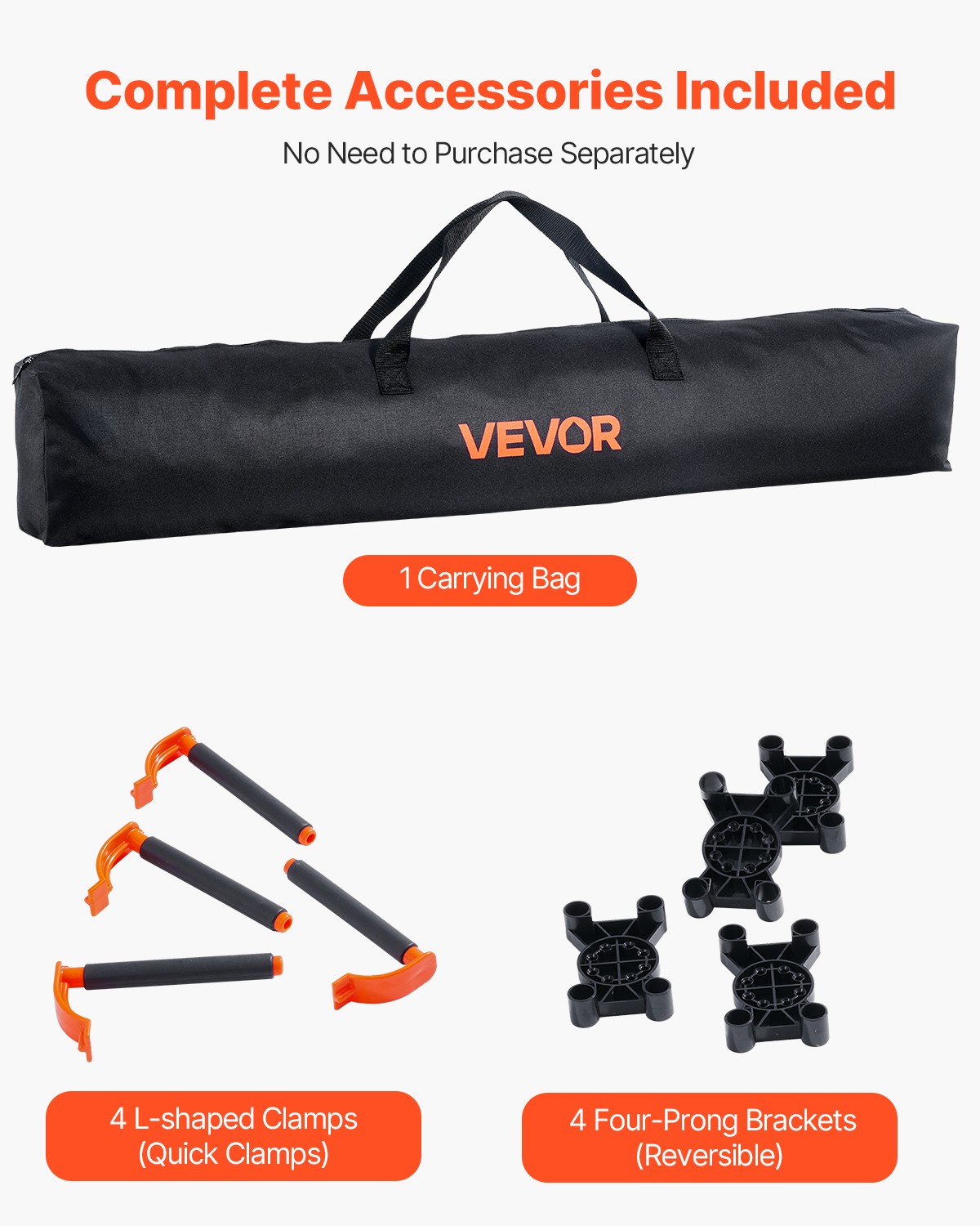 VEVOR Portable Folding Workstand 4.15 x 2.18ft Collapsible Work Stand 2500lbs