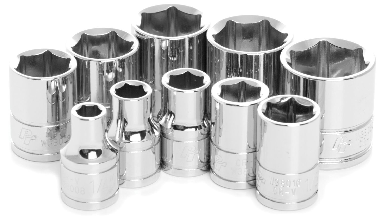 Performance Tool W38002 10 Piece 3/8 Inch Drive SAE Socket Set