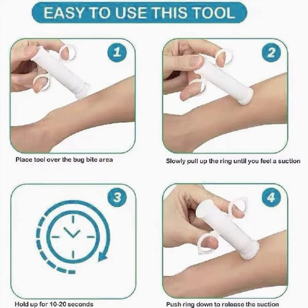 Bug Bite Suction Tool Venom Extractor Itch Relief Sting Remover Outdoor Hiking