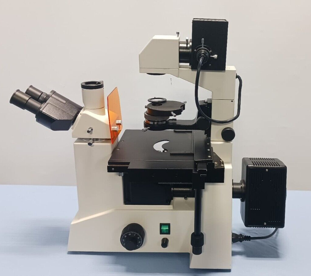 Jenco Binocular Inverted Compound Microscope w/ 10X 25X 40X Objective Lens