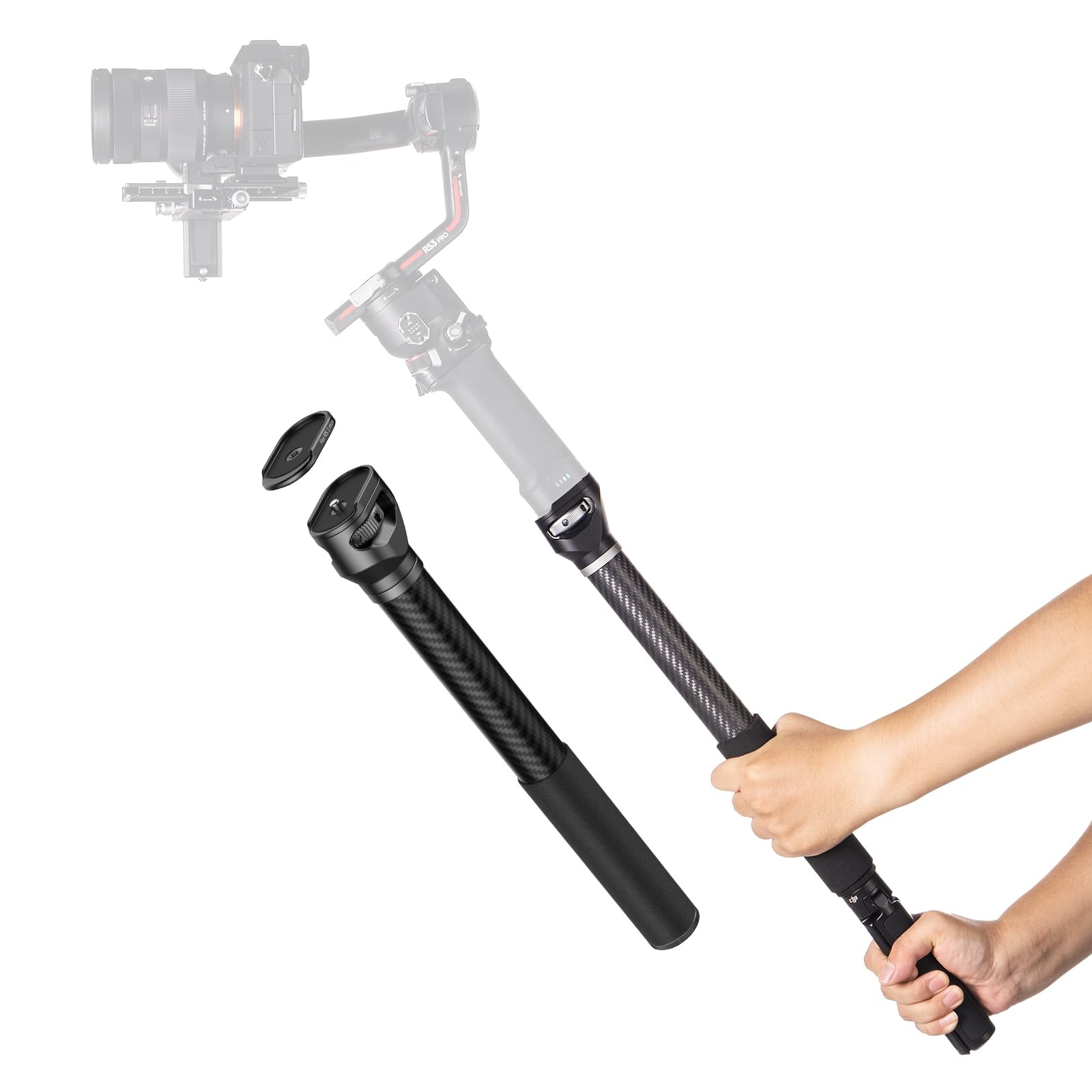SmallRig Gimbal Extension Pole, 15" / 37cm Carbon Fiber Stabilizer Extension...