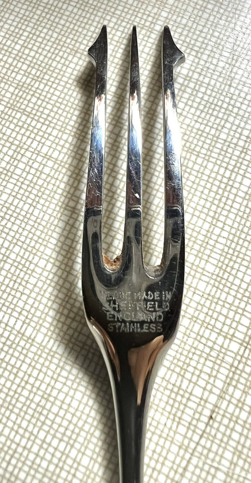 Stainless Steel Polka Dot Fork Sheffield England 8.5”