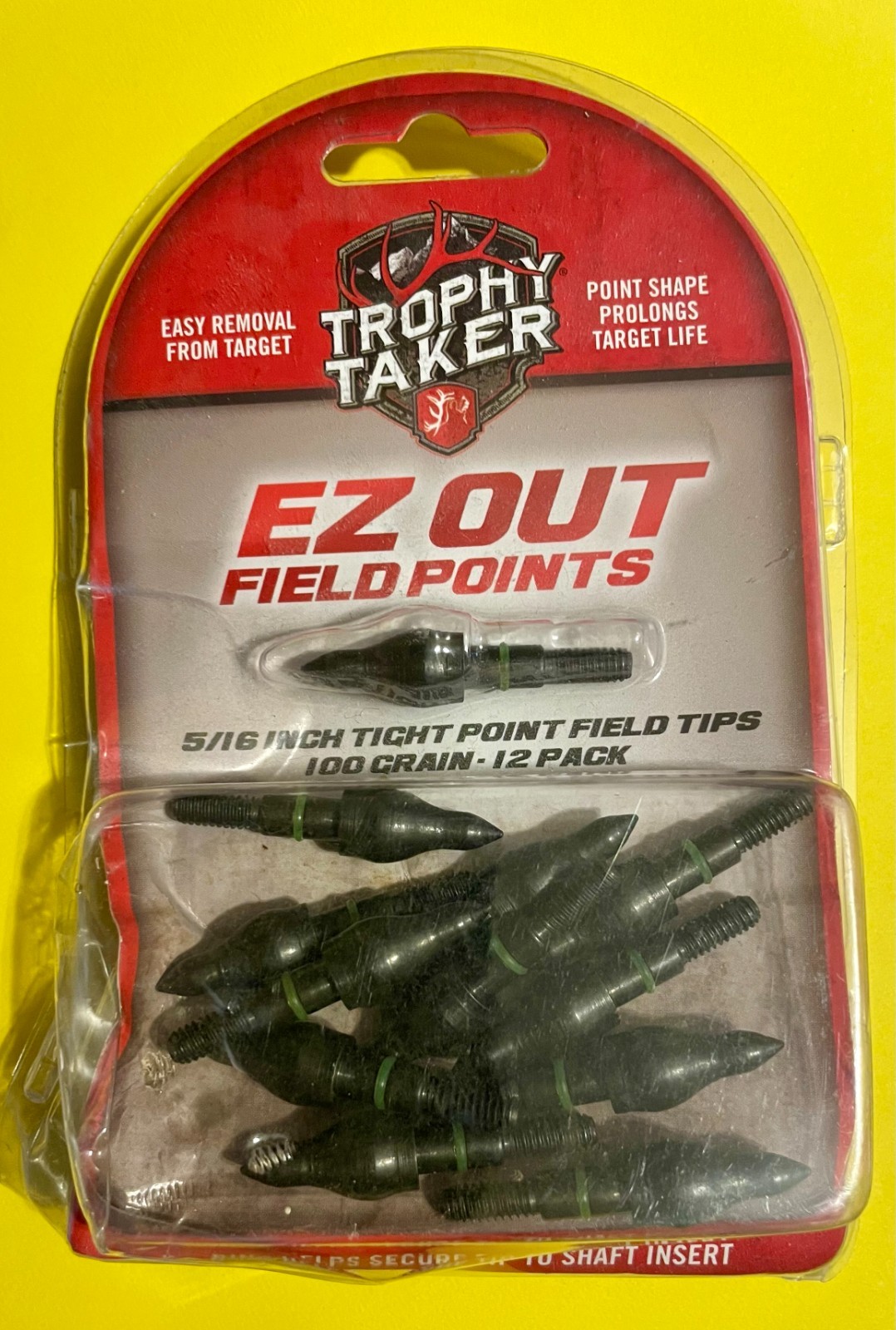 Trophy Taker EZ Out Field Points 5/16 100gr 12-pack