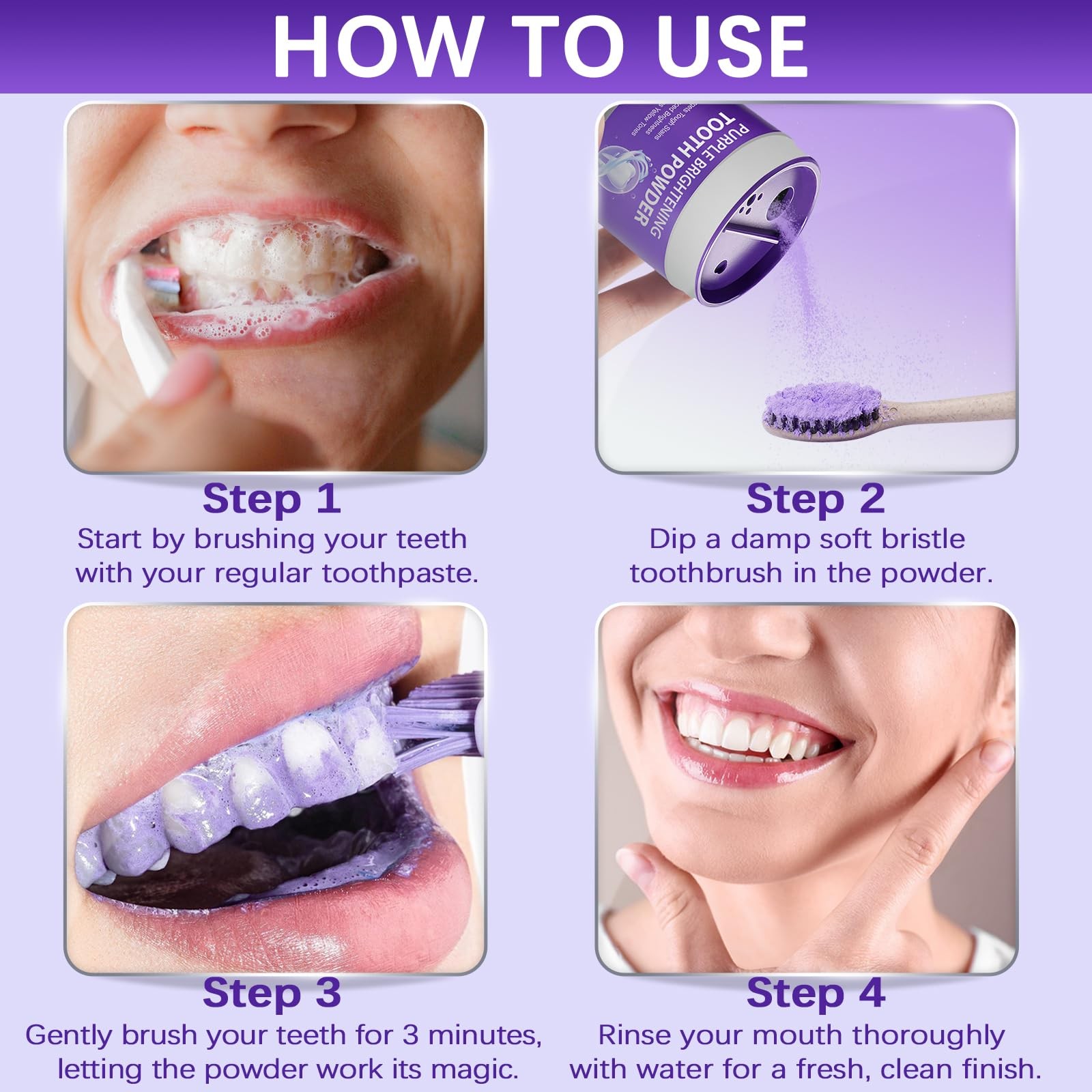 Teeth Whitening Powder - Purple Brightening - 1.23 Ounce (Pack of 1)
