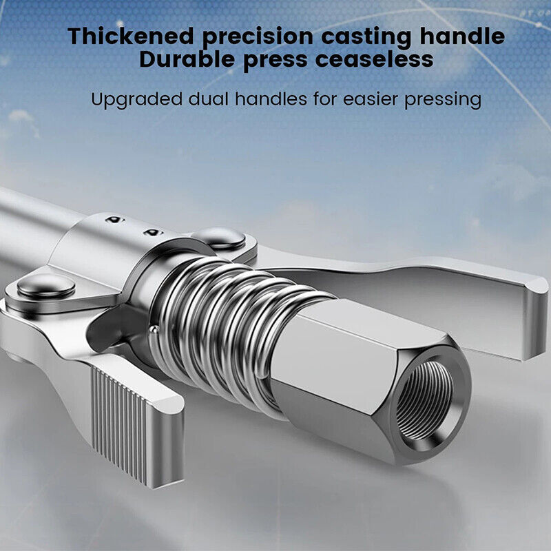 10000PSI Grease Gun Coupler Quick Release Lock Oil Injection Nozzle Professional