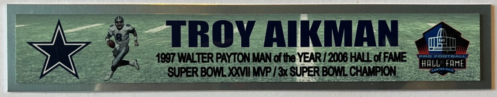 TROY AIKMAN   DALLAS COWBOYS   FULL COLOR NAME PLATE