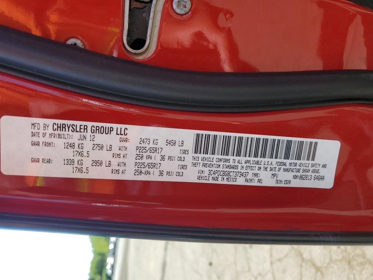 2012-2013 Dodge Journey Control Module Temperature OEM 1410221
