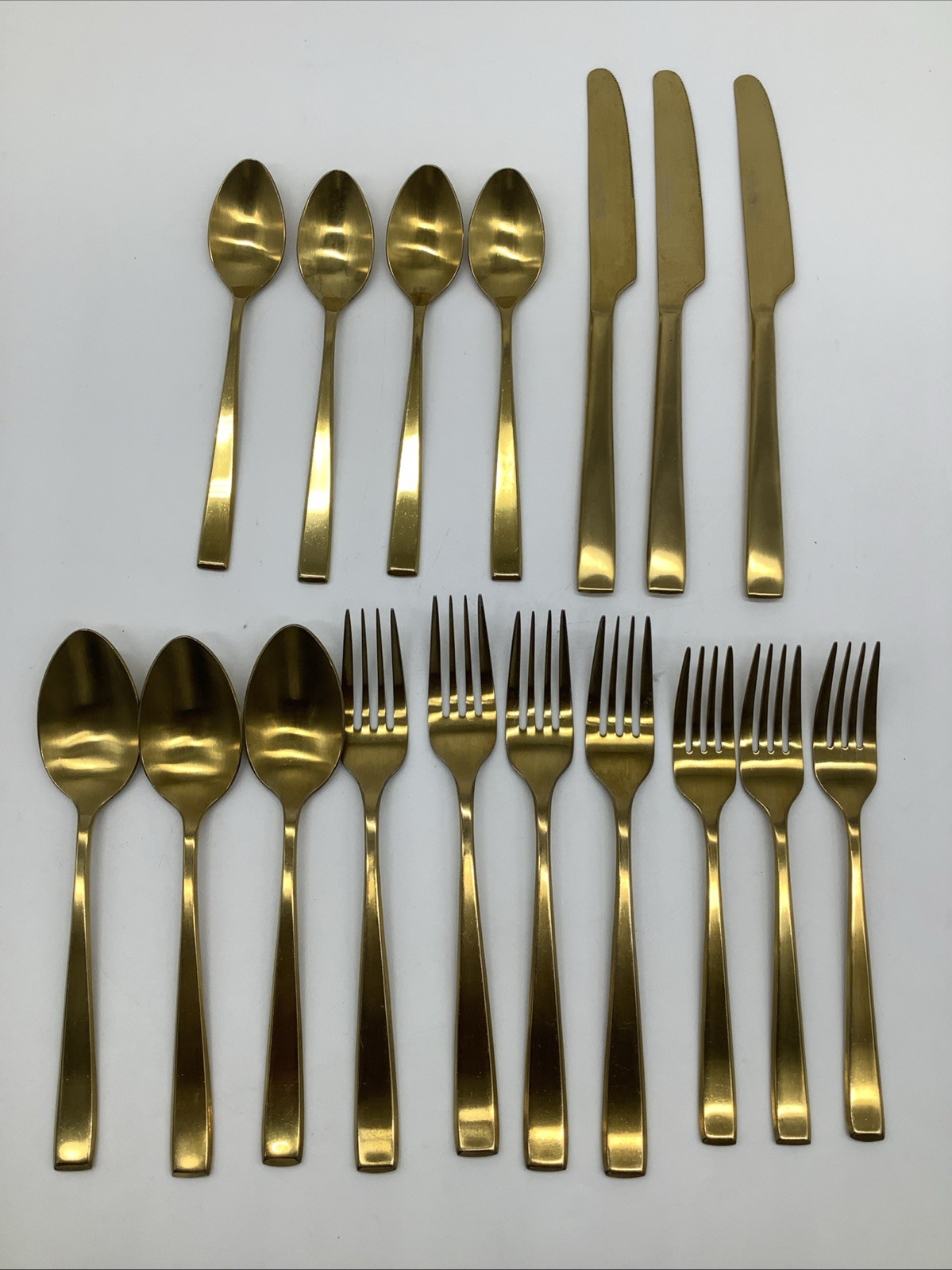 Noble Excellence Gold Stainless Flatware Lot