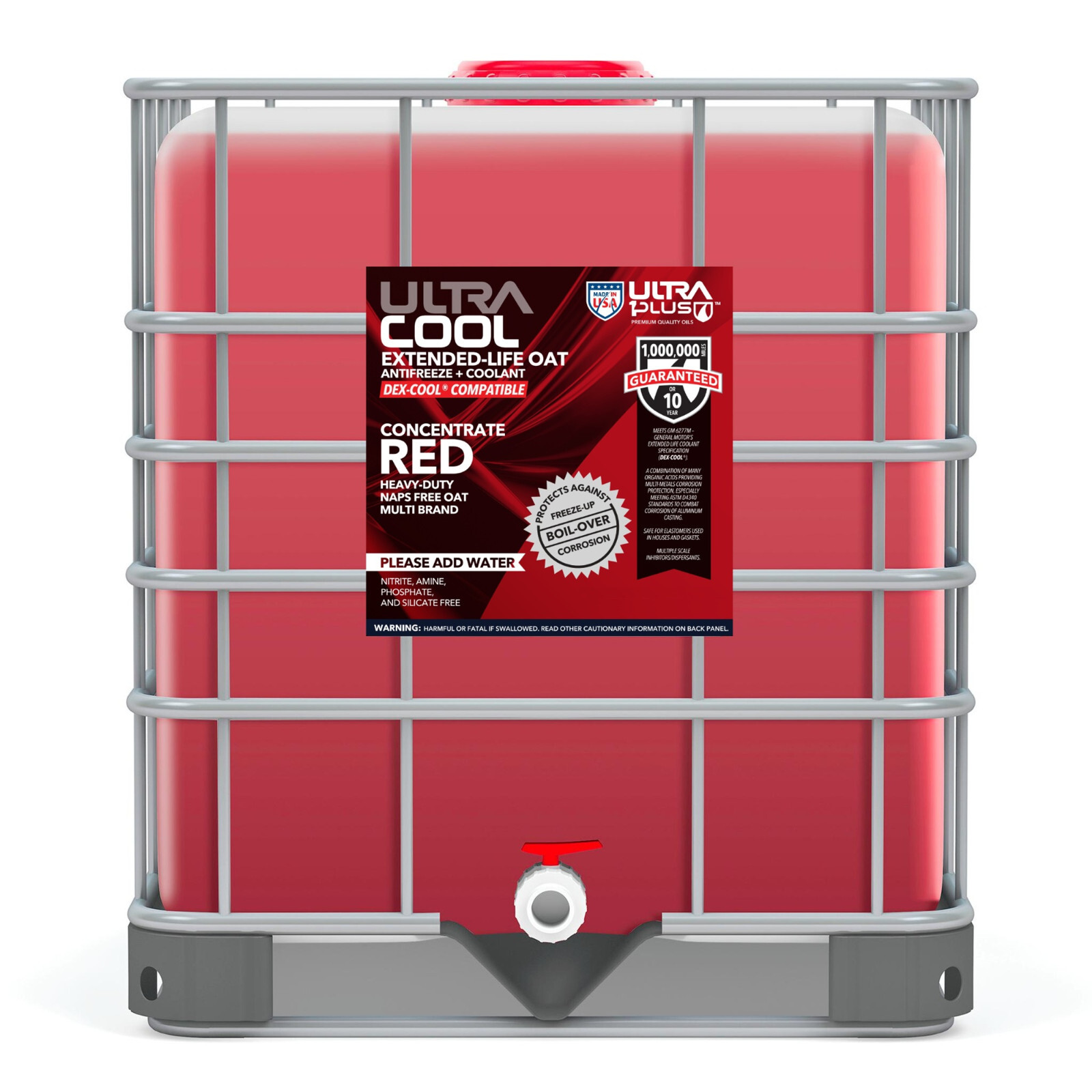 UltraCool OAT HD Extended Life Antifreeze + Coolant CONCENTRATE RED - 250 Gal