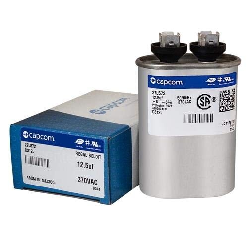 GE GENTEQ Capacitor Oval 12.5 uf MFD 370 volt 97F9003