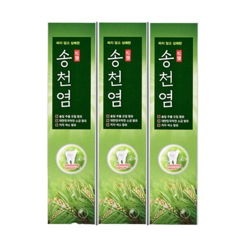 (MEDIAN) Pine Needles Salt Toothpaste 3ea (120g x 3ea) 송천염 치약