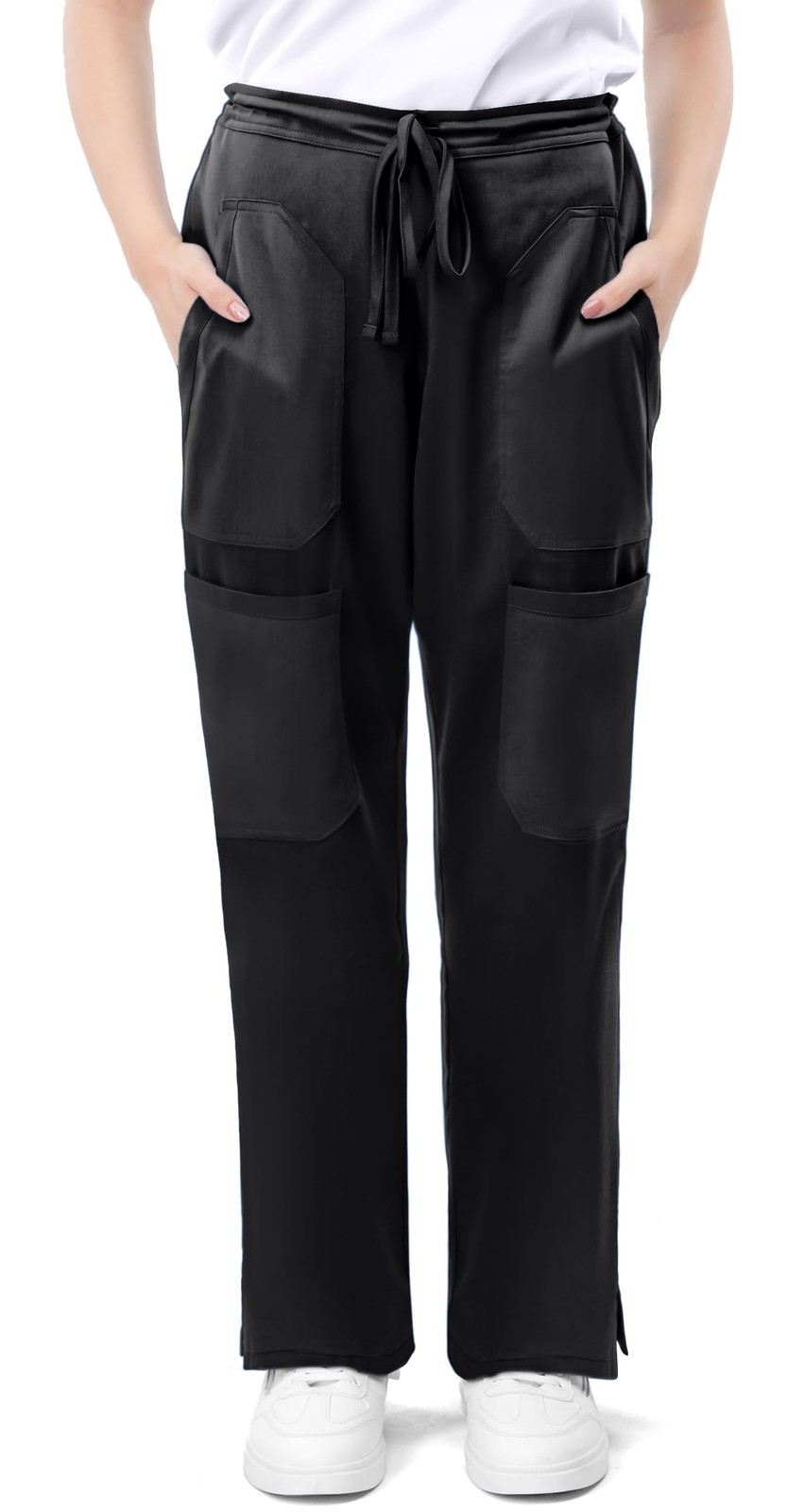 Scrub Pants For Women Loose Fit Drawstring Soft Stretch Nurse Workwear Tool