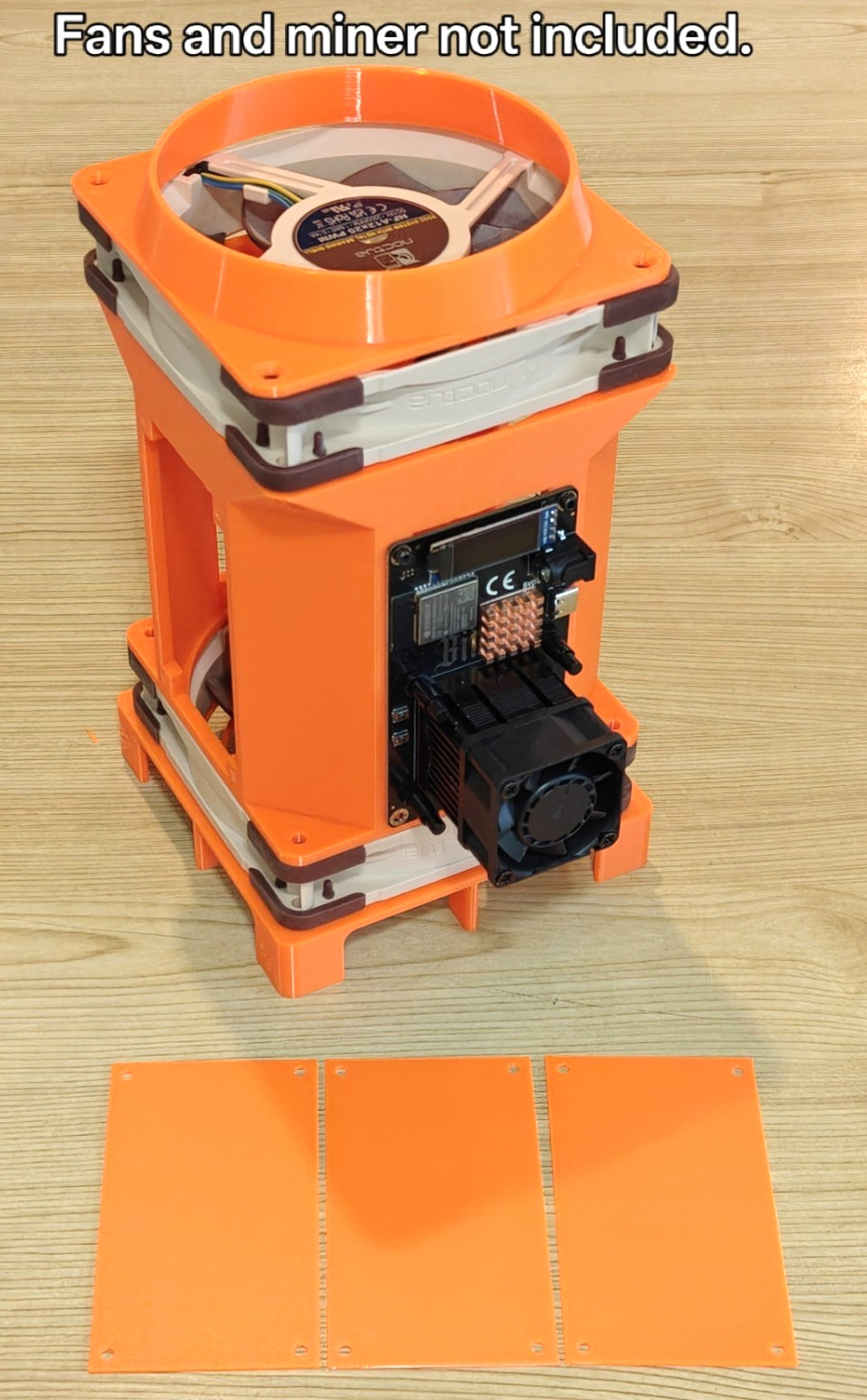 Bitaxe Gamma 601/602 cooling tower for 4 bitaxe with Dual 120mm fan mounts