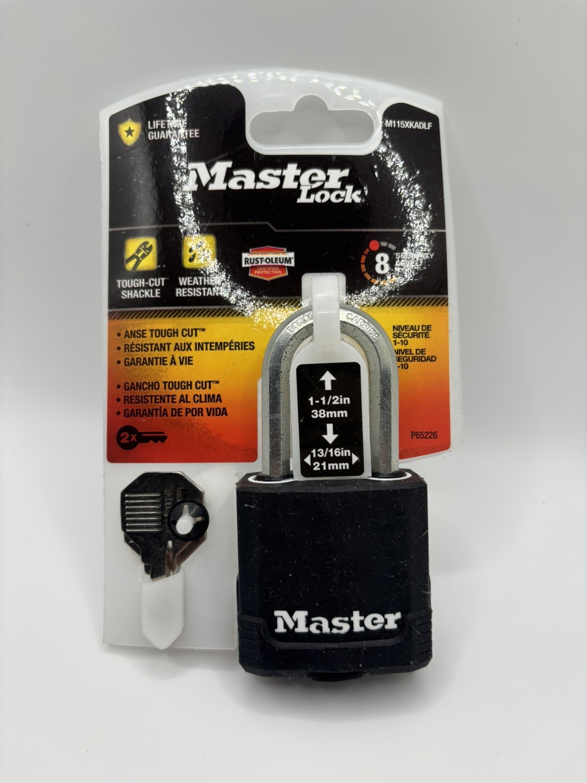 Master Lock Padlock 2 Keys Included M115XKADLF New