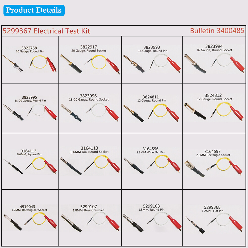 5299367 Test Lead Kit/Electrical Testers Wire Connectors Cables Set