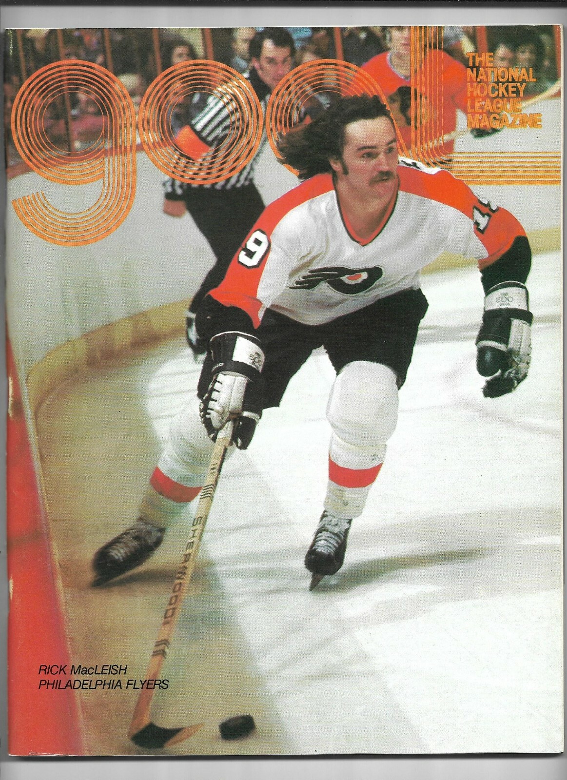 November 12, 1977 Islanders vs Flyers Hockey Goal Program----Rick MacLeish VG