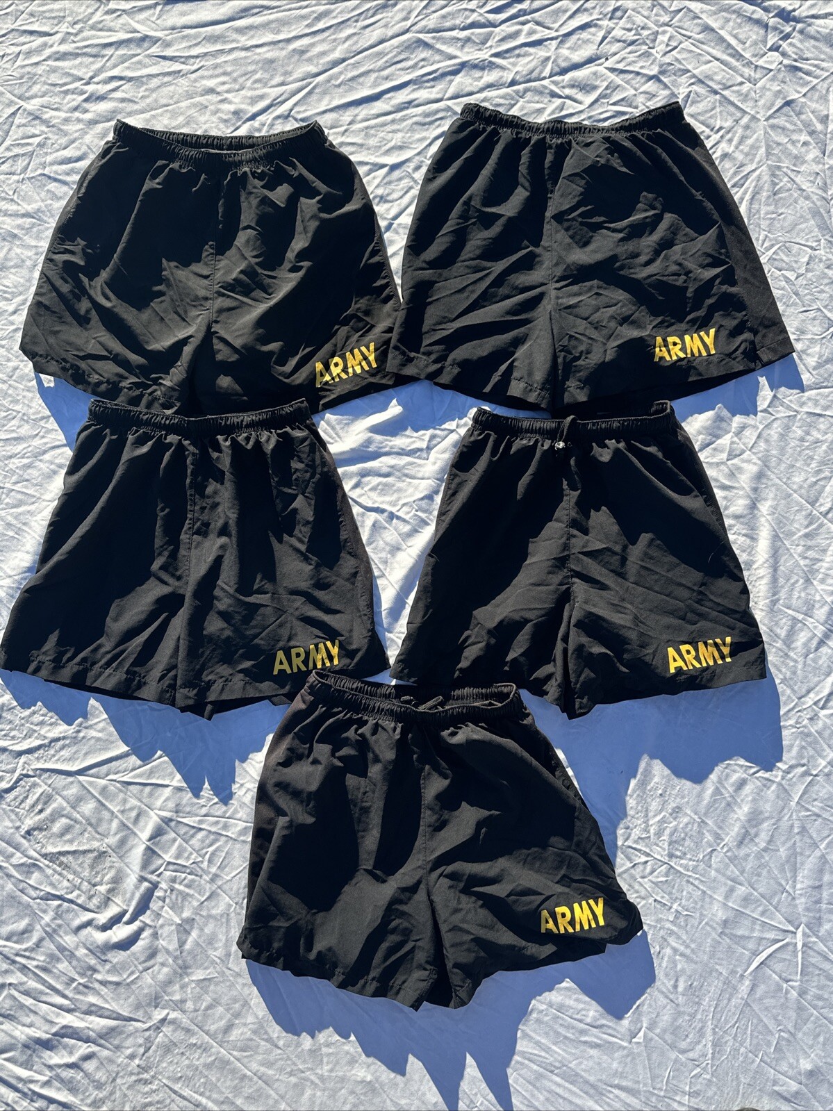 Military Army Physical Fitness Uniform Shorts Size Small Lot Of 5