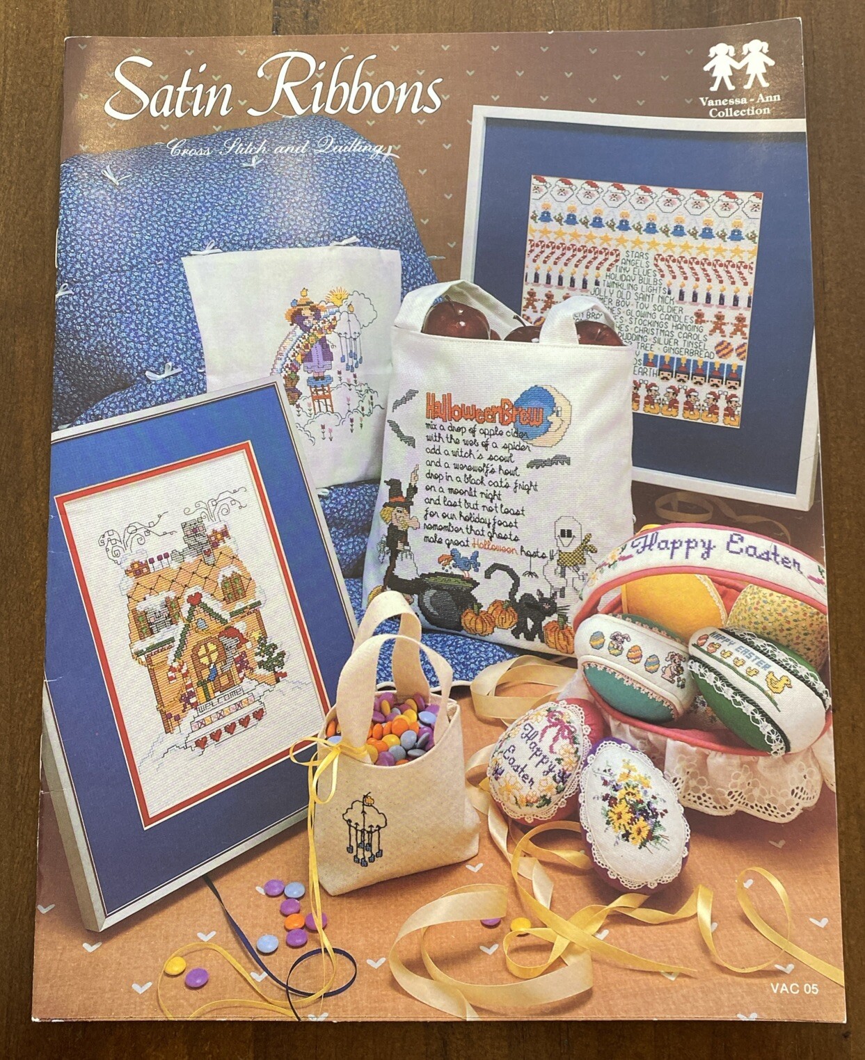 Satin Ribbons Cross Stitch & Quilting Patterns 20, Vanessa-Ann Collection, 1981