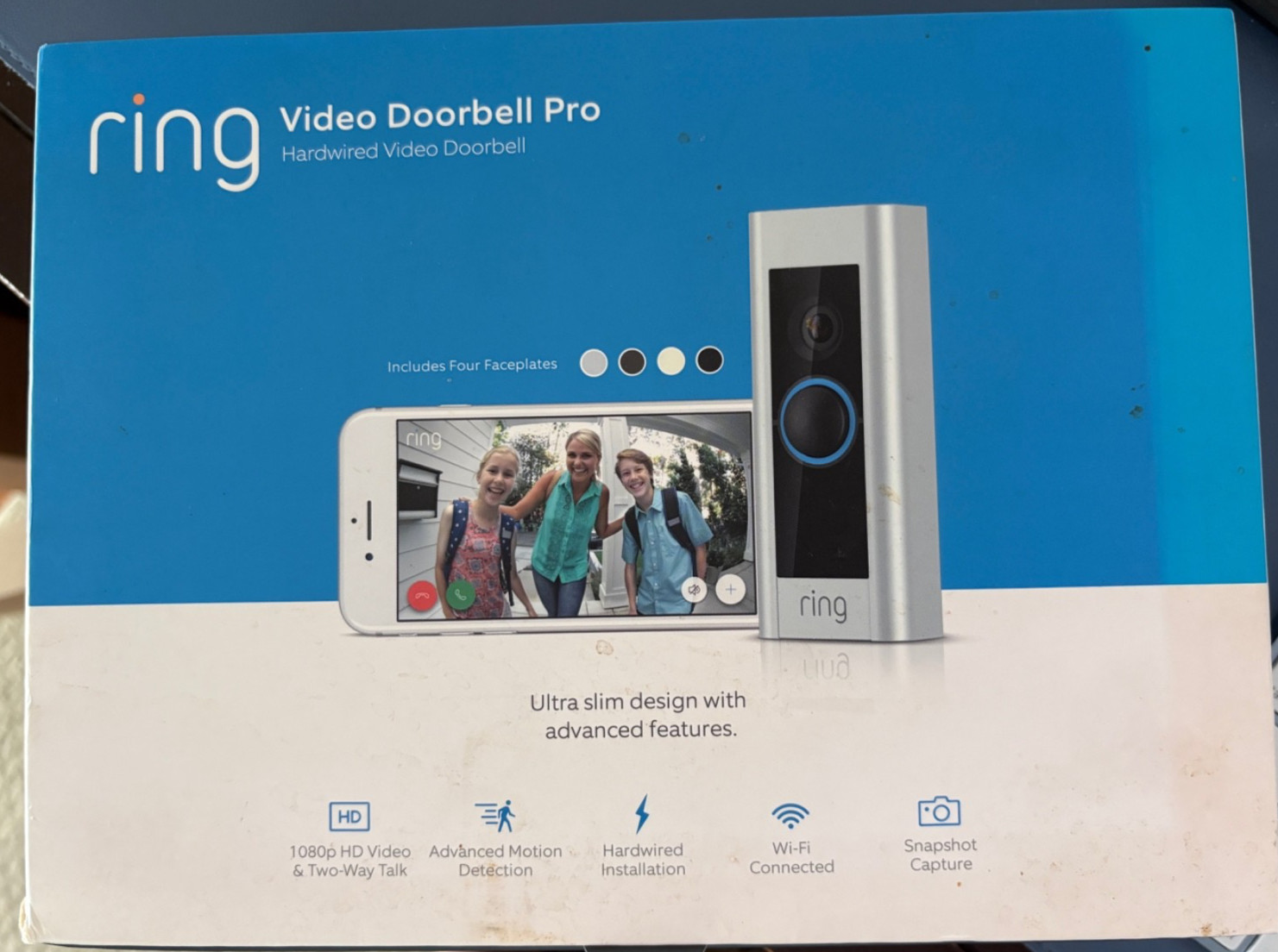 Ring Video Doorbell Pro Wi-Fi Video Hardwired Smart Doorbell with Camera