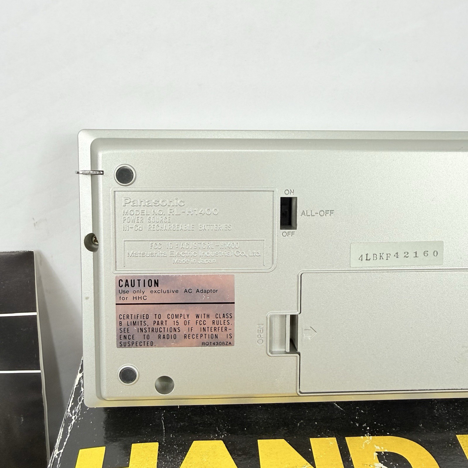 Panasonic HHC RL-H1400 Hand Held Computer Printer Power Adapter New Open Box