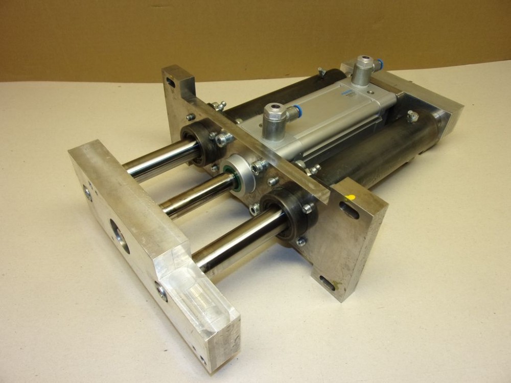Pneumatic linear press module, conveyor belt lifter, DNC-63-80-PPV-A (PLIN0032)