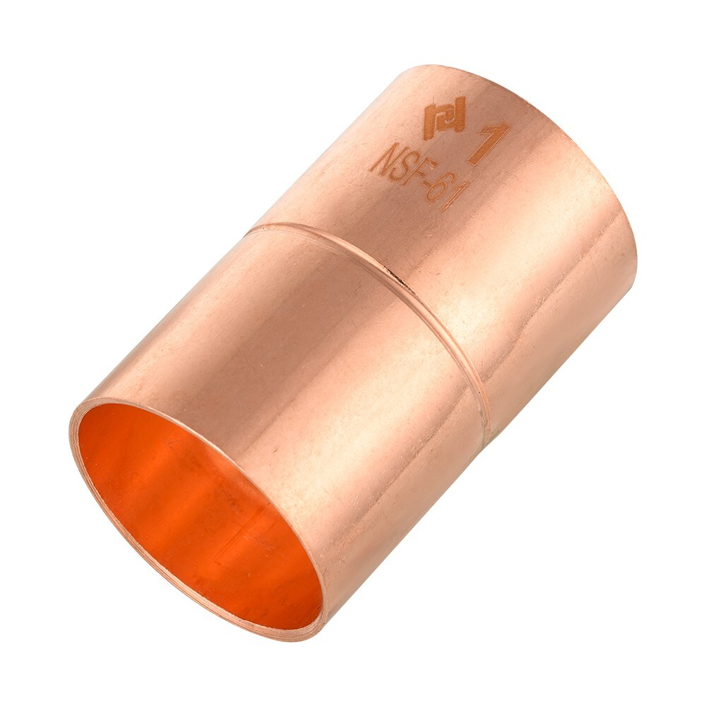 10 PCS EFIELD 1" C X 1" C Copper Coupling With Rolled Stop, Lead Free