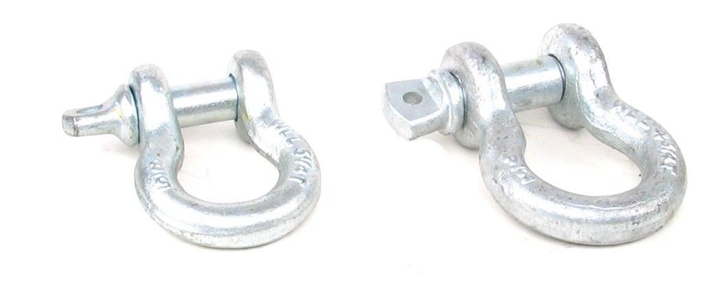 For 5/8 Inch Bow Shackle 6.5k LB WLL Silver Bulldog Winch