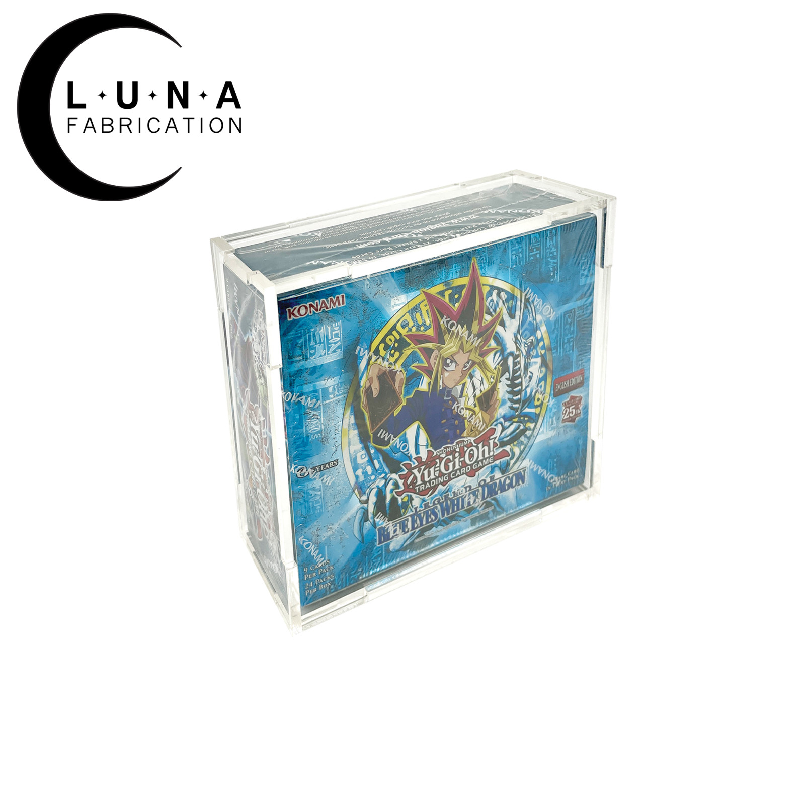 Acrylic Display Case for Yu-Gi-Oh! Booster Box 24 Pack (5-9 Card Packs)